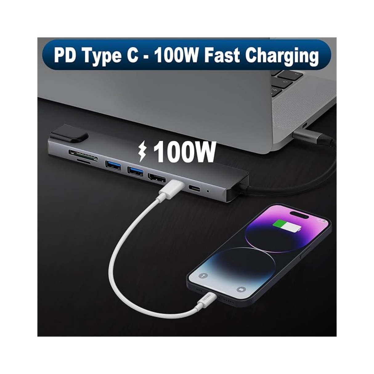 USB C 8 in 1 Concentrator