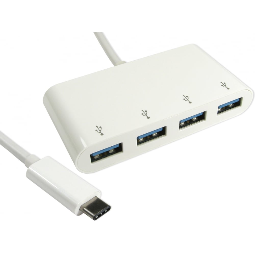 USB Type C (M) to 4 x USB 3.0 Type A (F) Hub - 0.15m