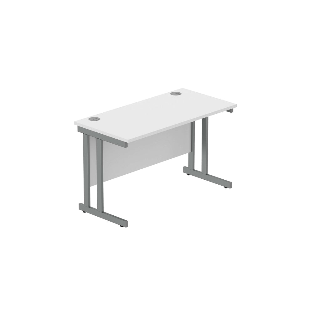 Office Rectangular Desk with Steel Double Upright Cantilever Frame (FSC)