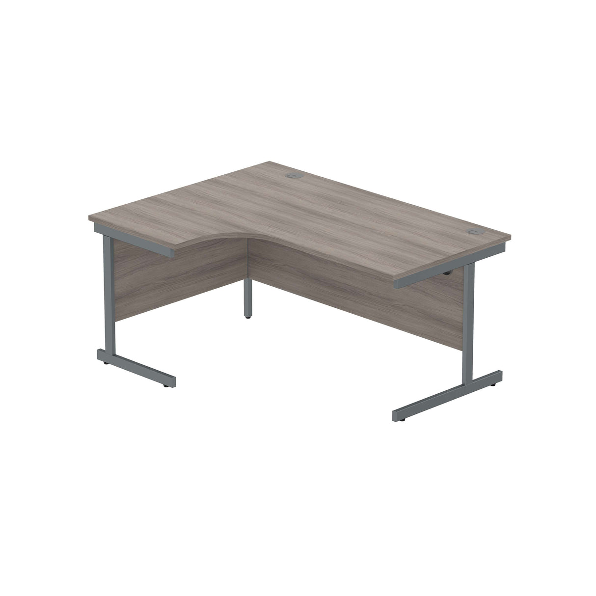 Office Left Hand Corner Desk with Steel Single Upright Cantilever Frame