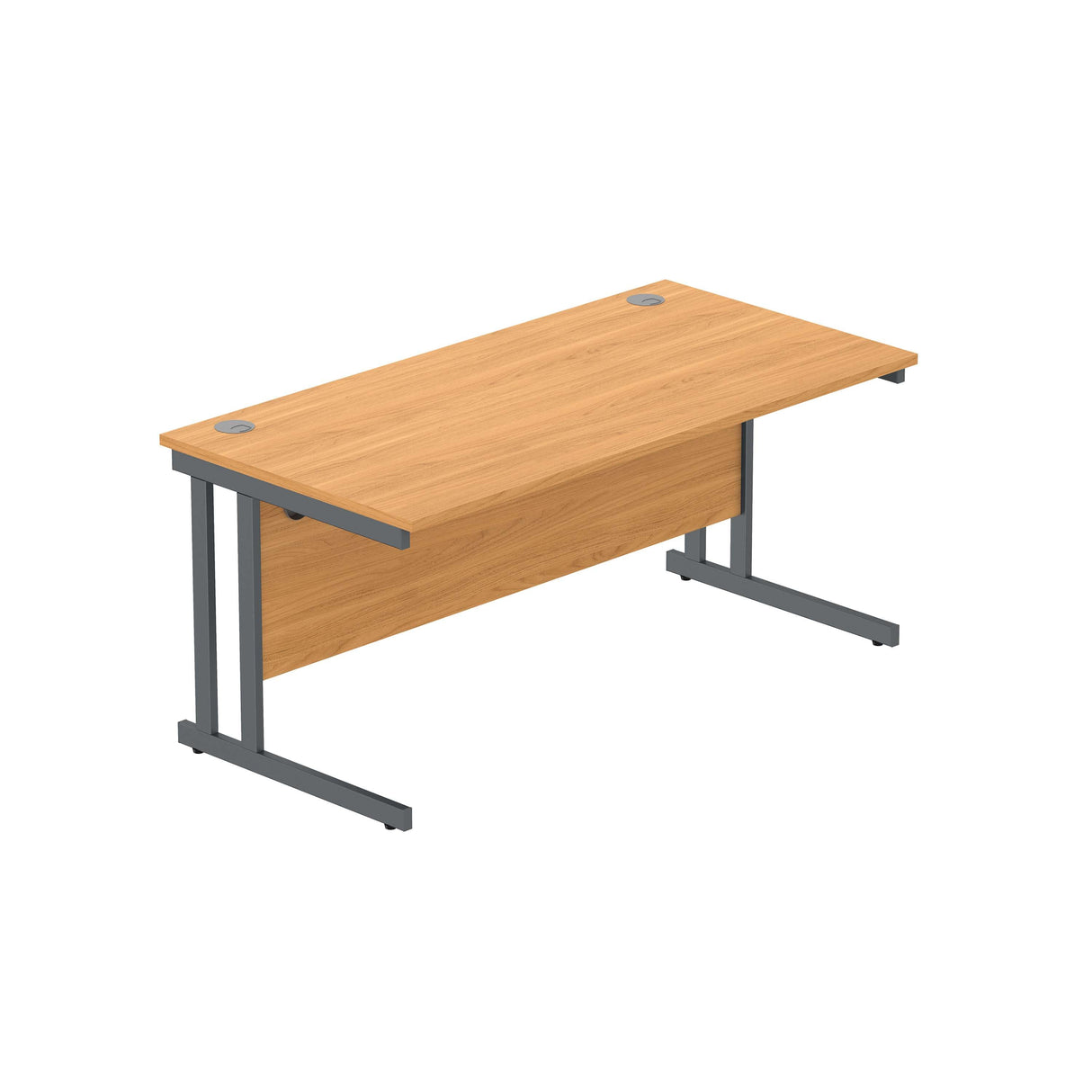 Office Rectangular Desk with Steel Double Upright Cantilever Frame 1600 - 1800