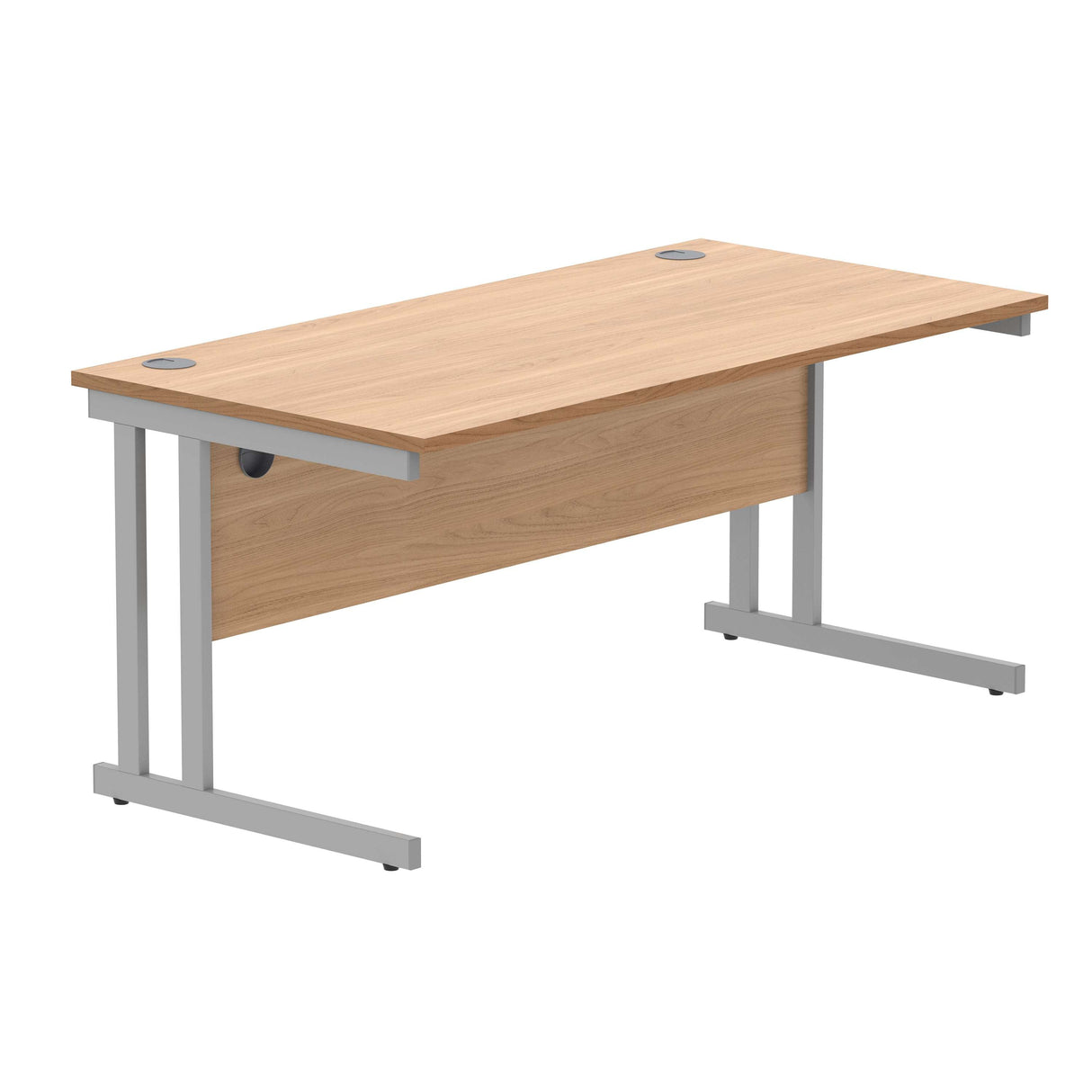 Office Rectangular Desk with Steel Double Upright Cantilever Frame 1600 - 1800