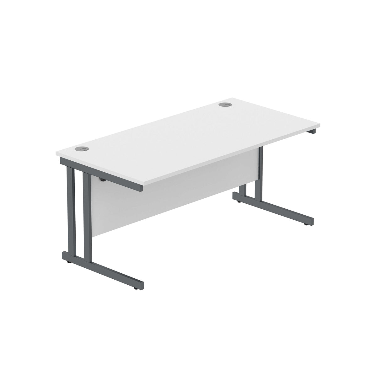 Office Rectangular Desk with Steel Double Upright Cantilever Frame 1600 - 1800