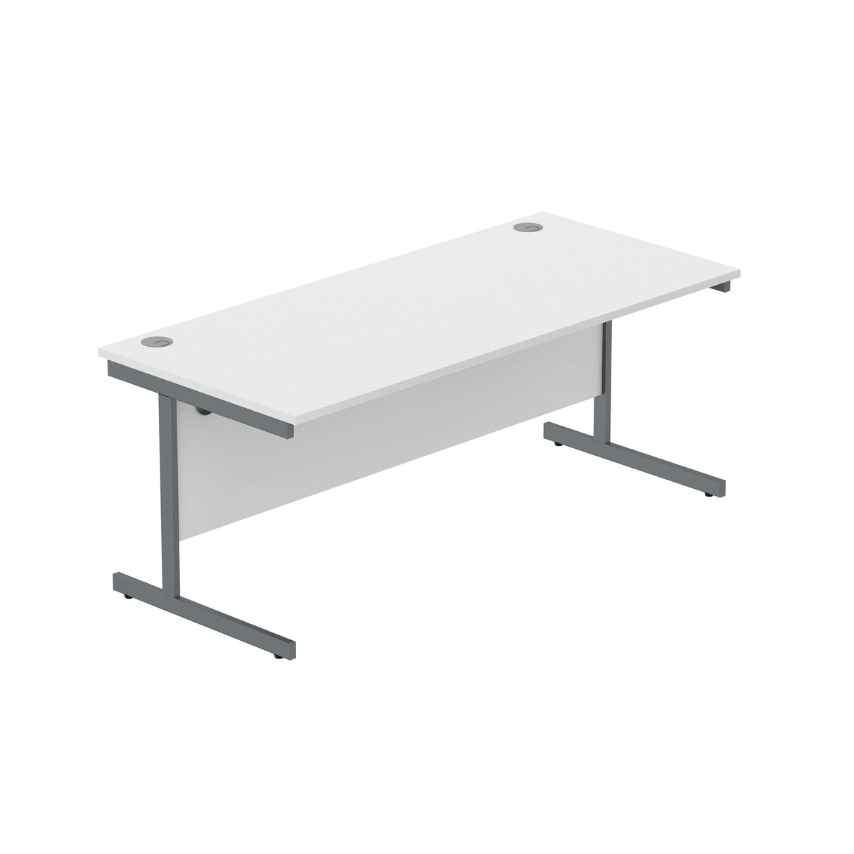 Office Rectangular Desk with Steel Single Upright Cantilever Frame 1800