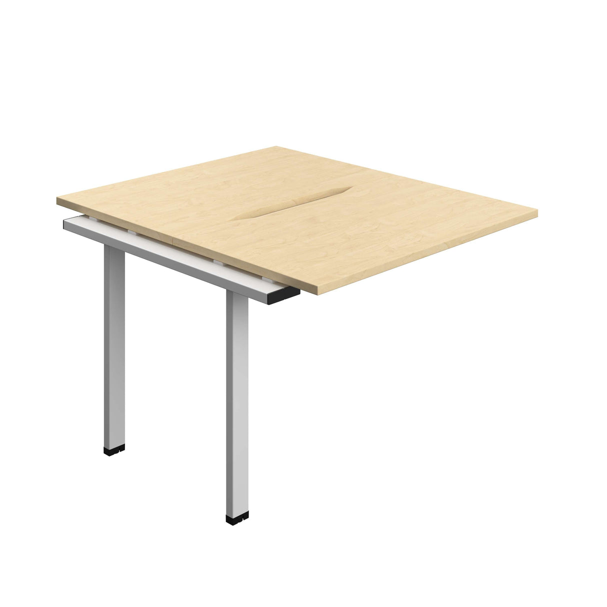 Synergy Bench Extension with Cut Out: 2 Person : 1000 | 600 | Maple/Silver