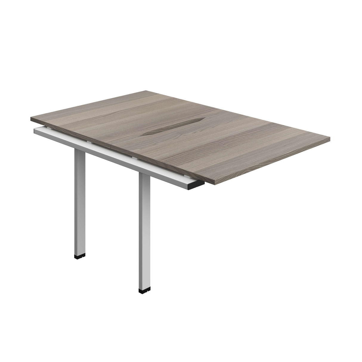Synergy Bench Extension with Cut Out: 2 Person : 1000 | 800 | Grey Oak/Silver