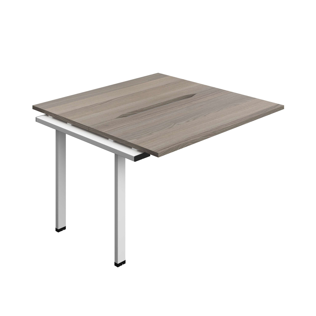 Synergy Bench Extension with Cut Out: 2 Person : 1200 | 600 | Grey Oak/White