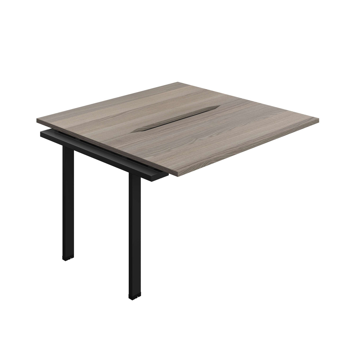 Synergy Bench Extension with Cut Out: 2 Person : 1200 | 700 | Grey Oak/Black