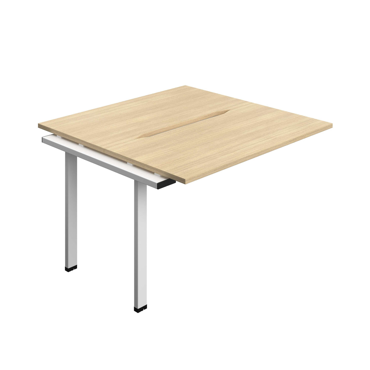Synergy Bench Extension with Cut Out: 2 Person : 1200 | 700 | Nova Oak/White