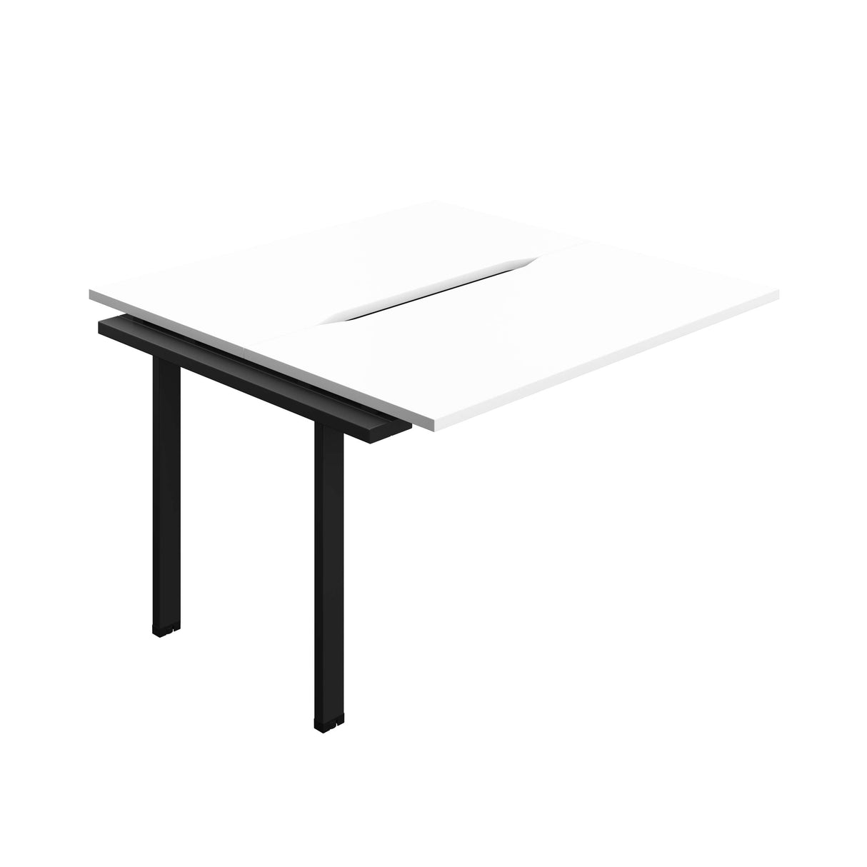 Synergy Bench Extension with Cut Out: 2 Person : 1200 | 700 | White/Black