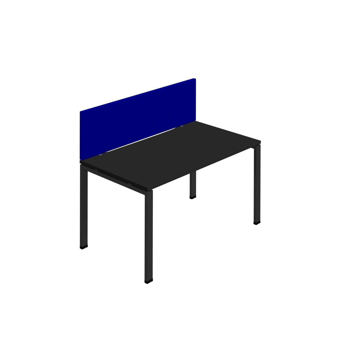 Synergy 1SP Bench Desk|1200X800mm|GoalPost|Black/Black|Royal Blue Screen