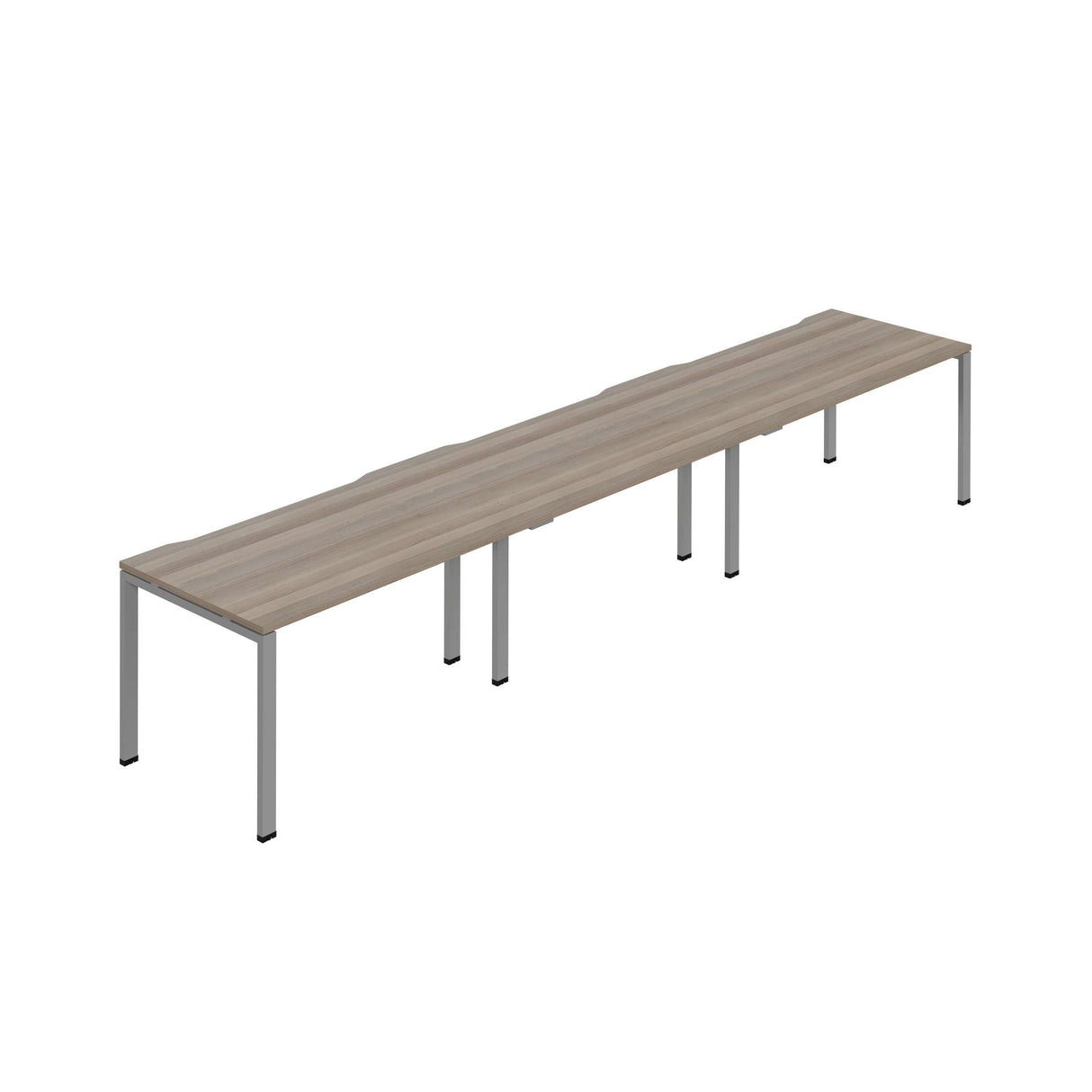 Synergy 3SP Bench Desk|1200X800mm|GoalPost|Grey Oak/Silver