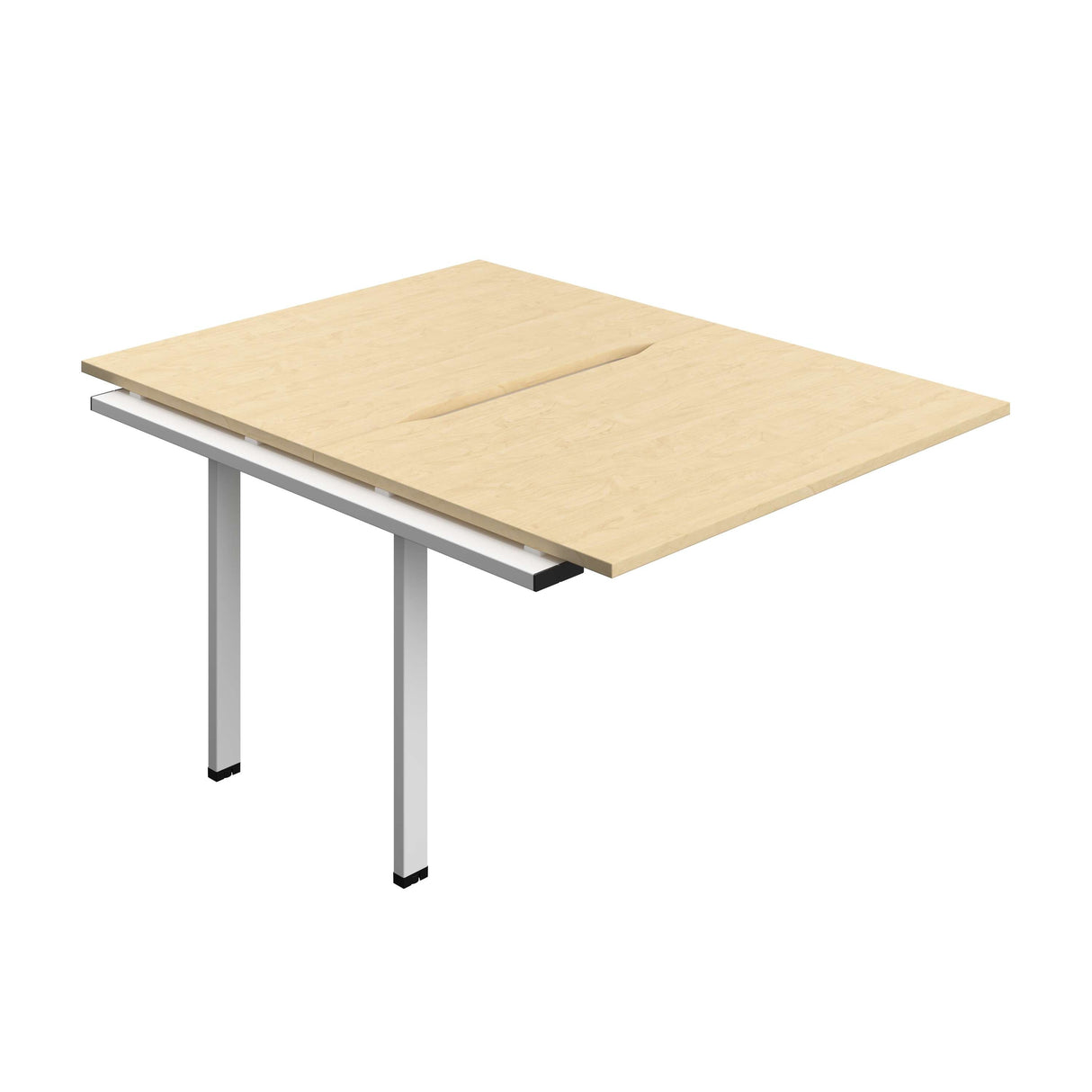 Synergy Bench Extension with Cut Out: 2 Person : 1200 | 800 | Maple/White