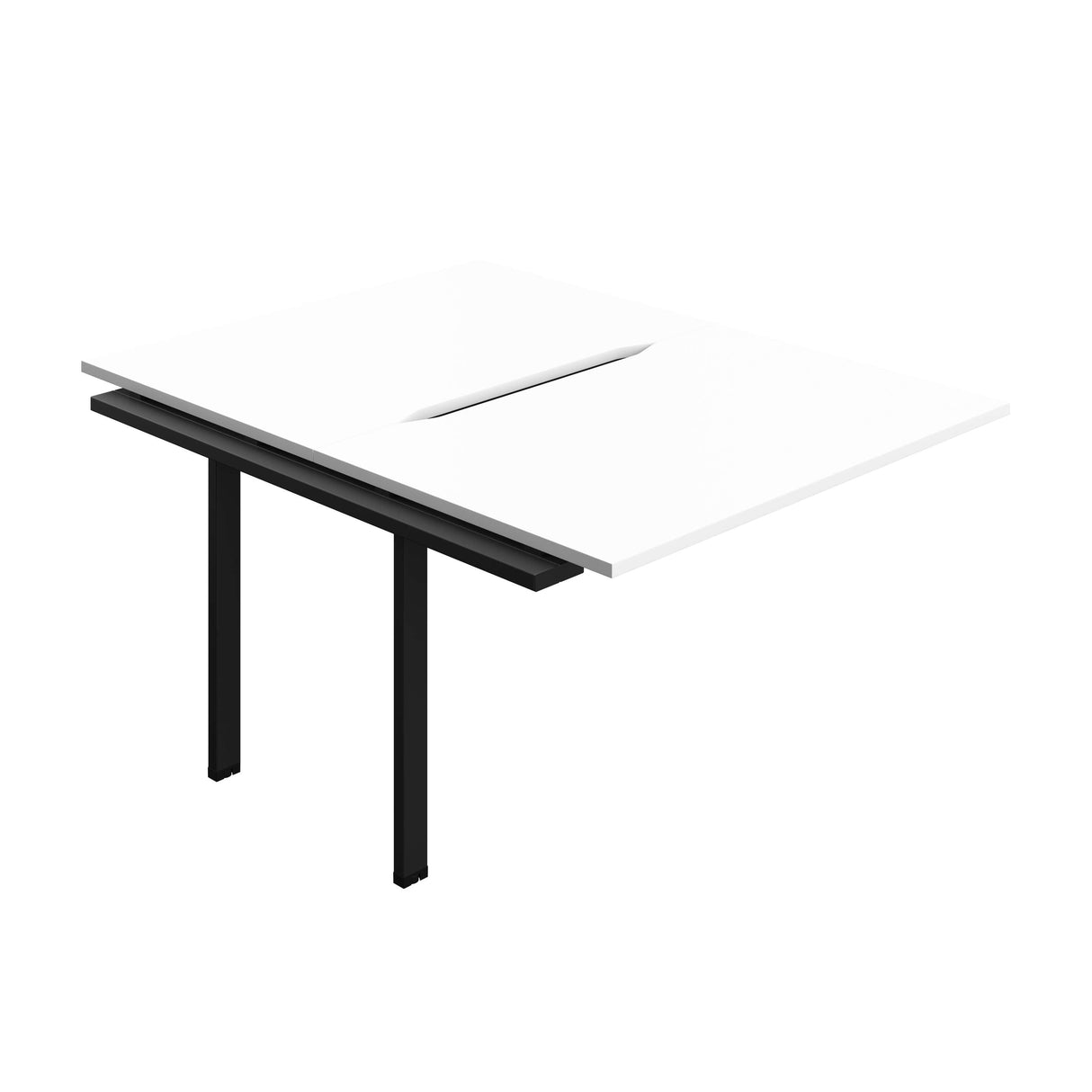Synergy Bench Extension with Cut Out: 2 Person : 1200 | 800 | White/Black