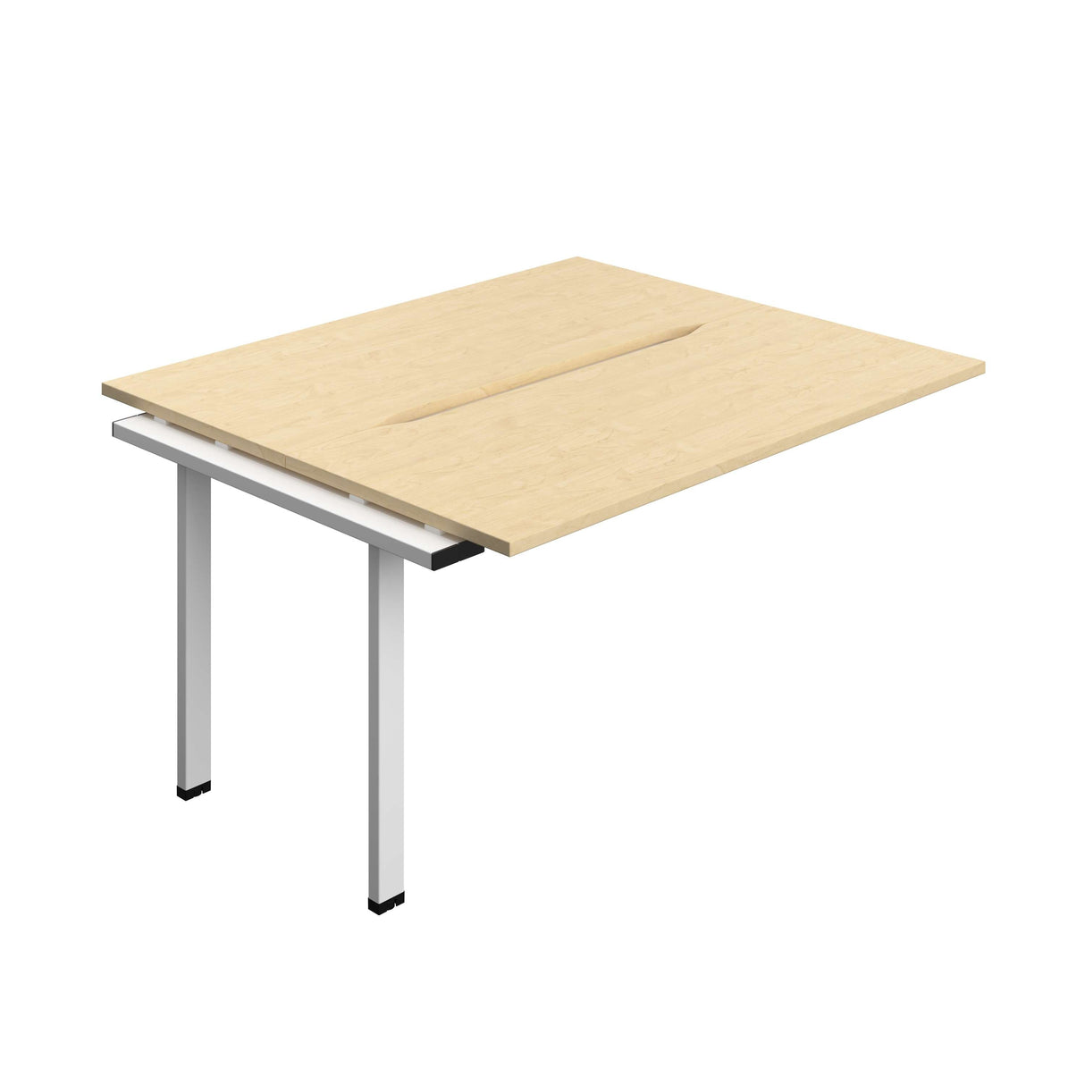 Synergy Bench Extension with Cut Out: 2 Person : 1400 | 600 | Maple/White