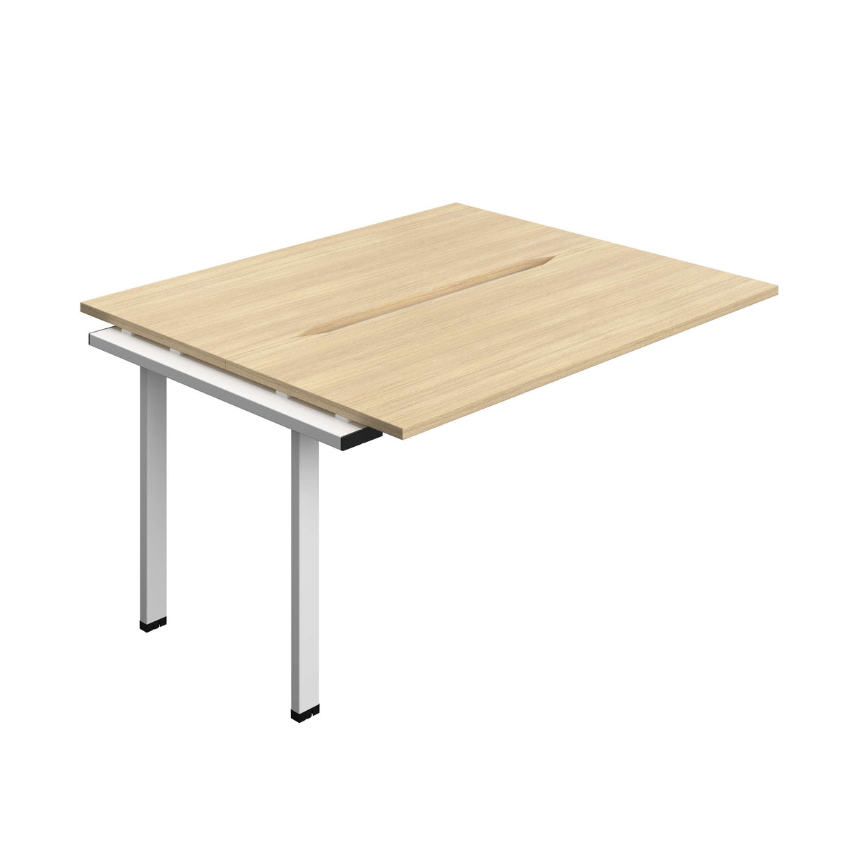 Synergy Bench Extension with Cut Out: 2 Person : 1400 | 600 | Nova Oak/White