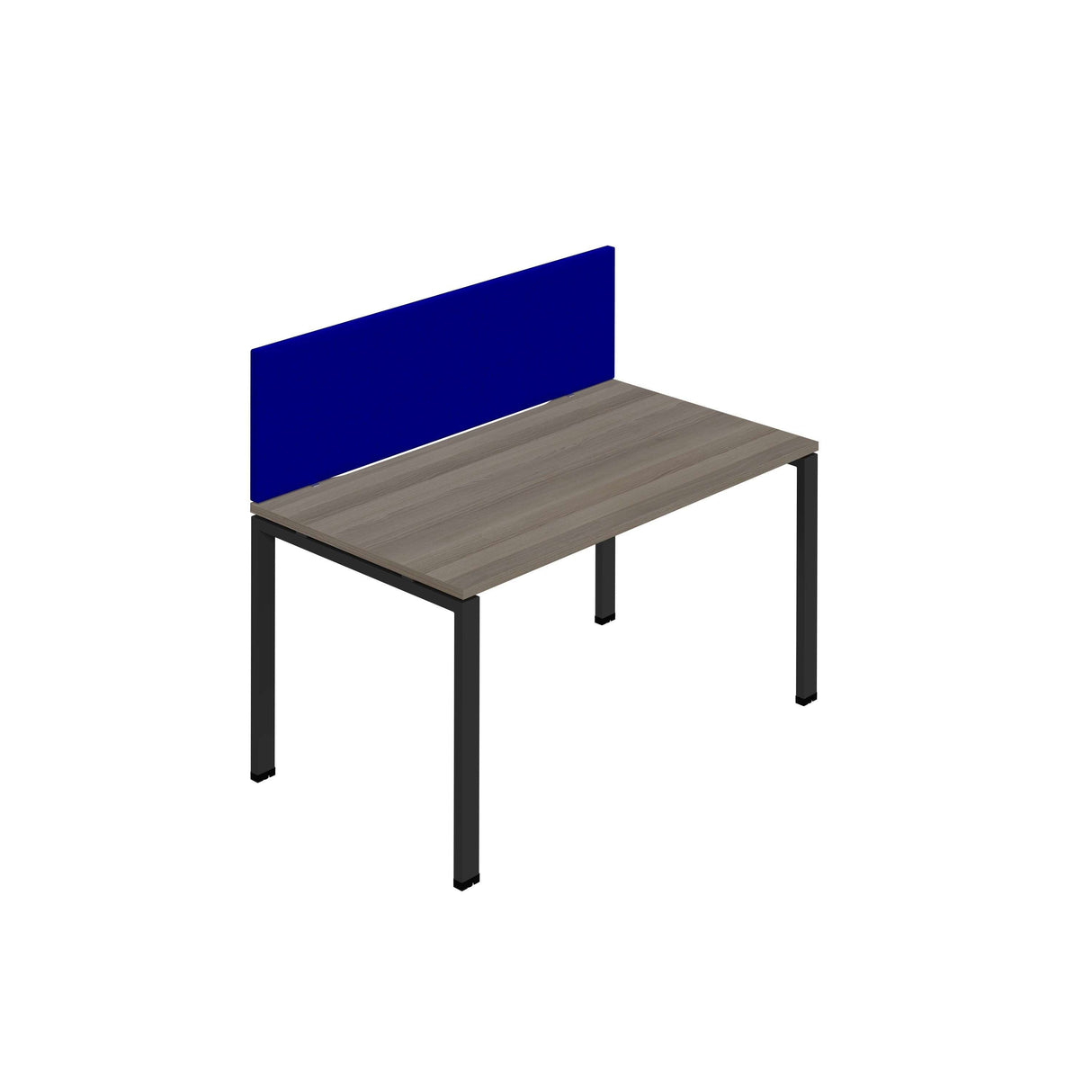 Synergy 1SP Bench Desk|1400X800mm|GoalPost|Grey Oak/Black|Royal Blue Screen