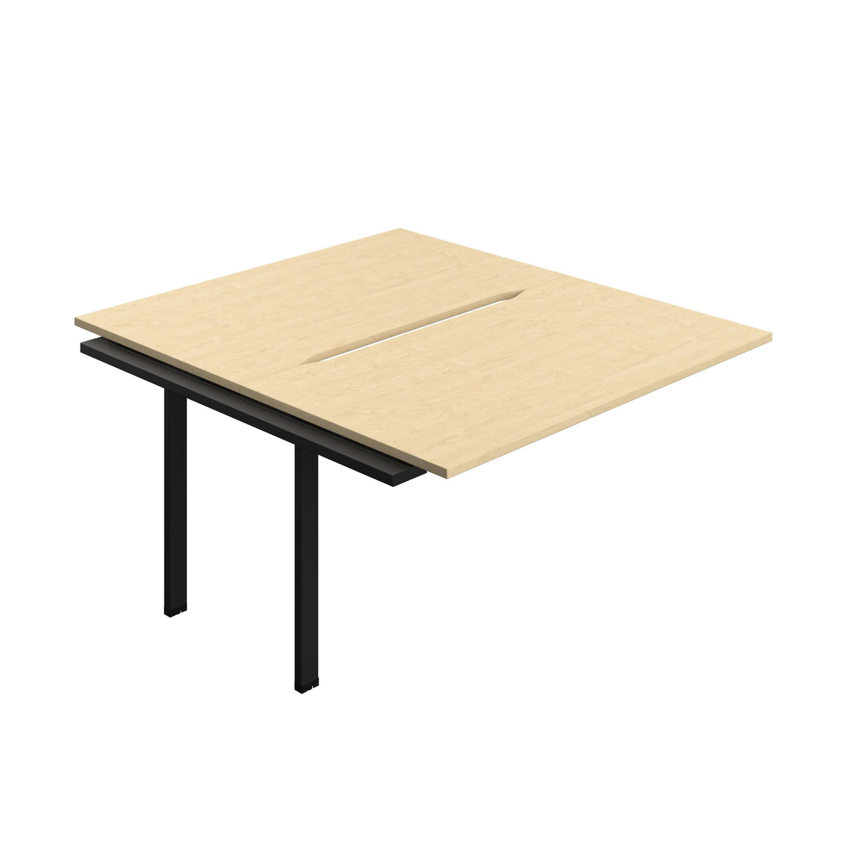 Synergy Bench Extension with Cut Out: 2 Person : 1400 | 800 | Maple/Black