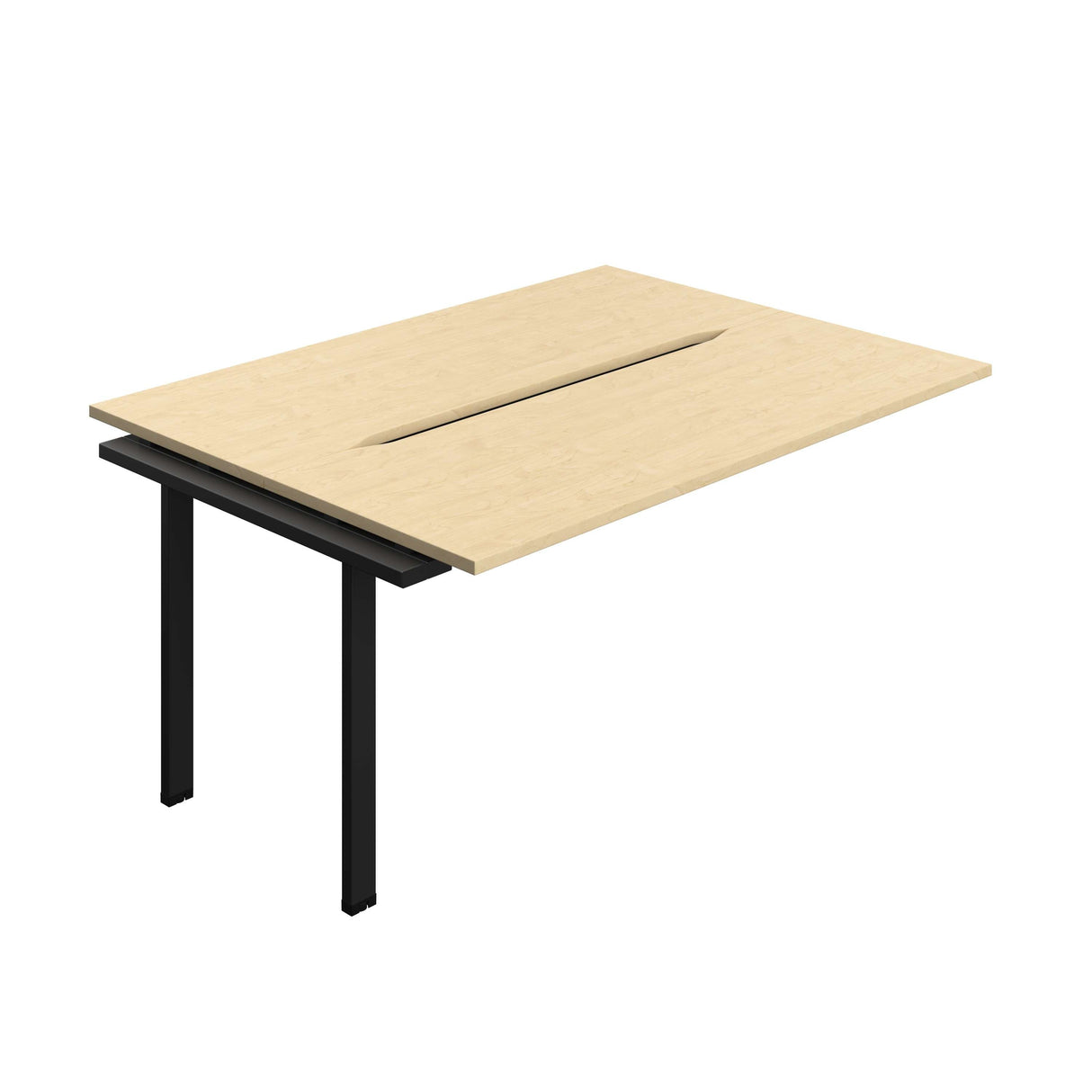 Synergy Bench Extension with Cut Out: 2 Person : 1600 | 600 | Maple/Black