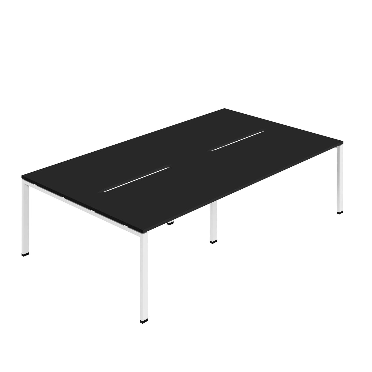 Synergy 4P Bench Desk|1600X800mm|GoalPost|Black/White