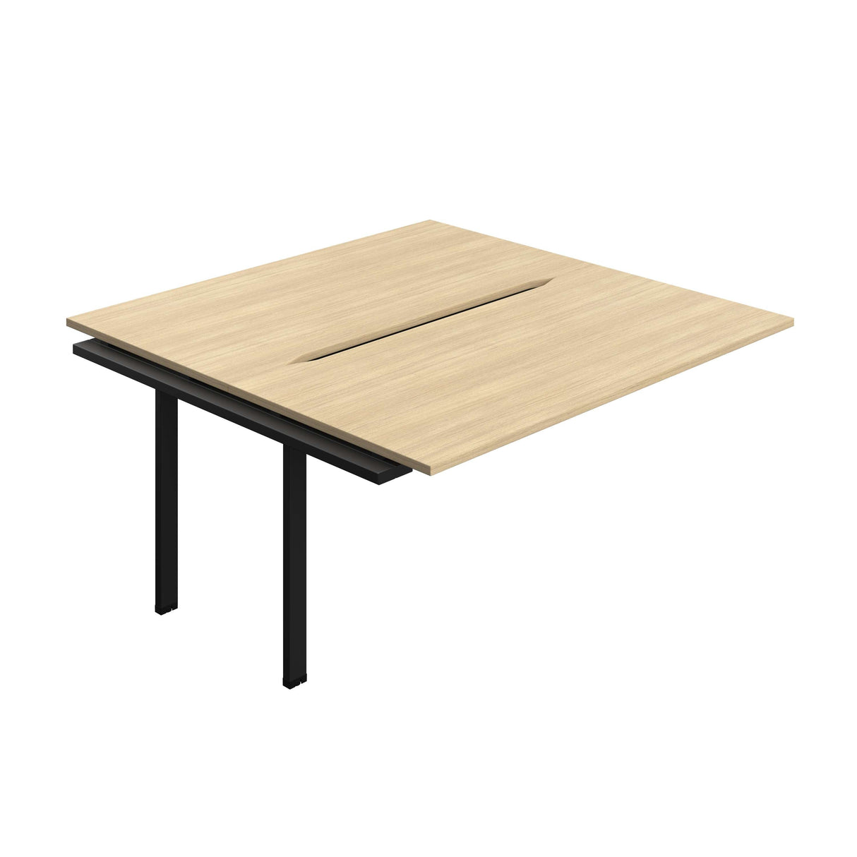 Synergy Bench Extension with Cut Out: 2 Person : 1600 | 800 | Nova Oak/Black