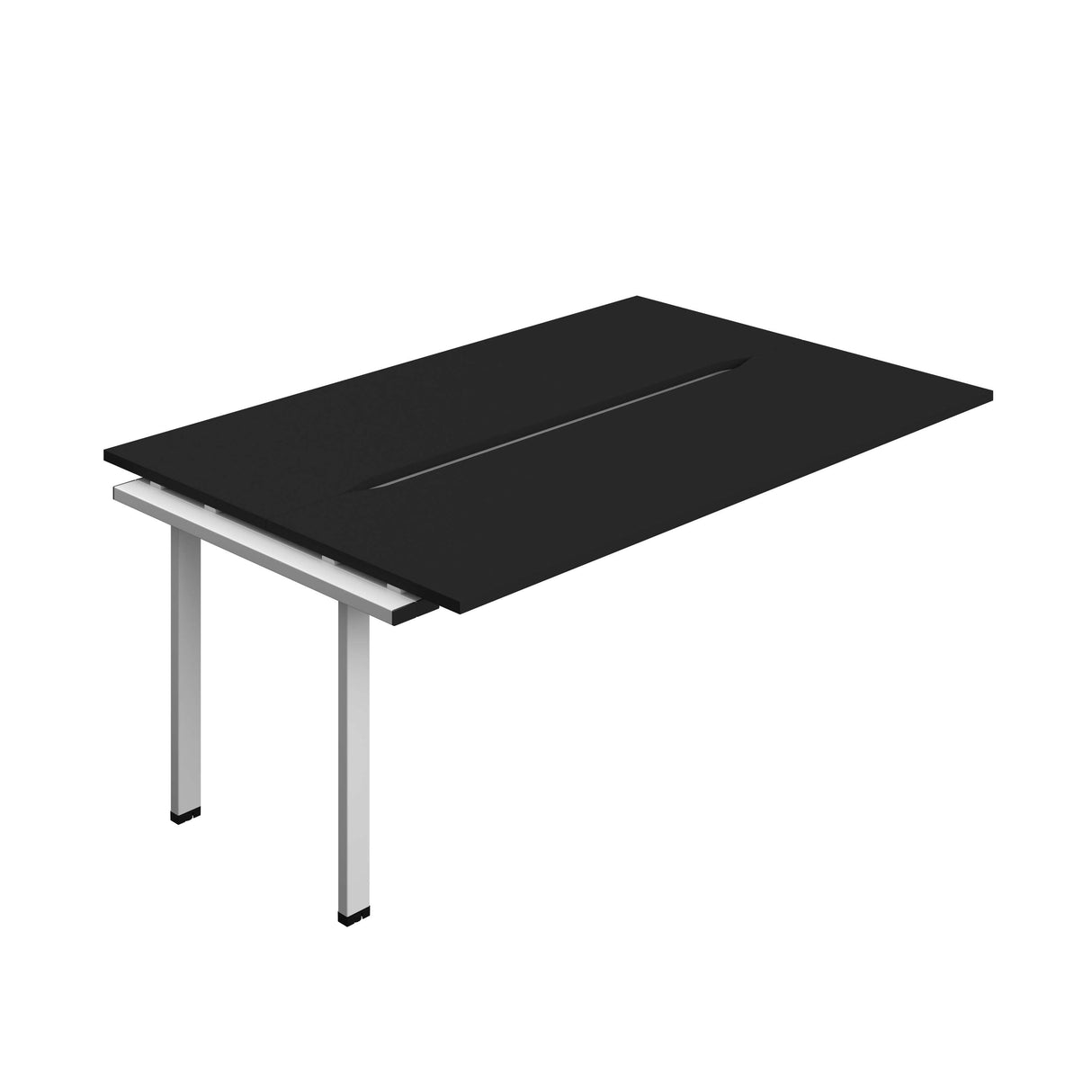 Synergy Bench Extension with Cut Out: 2 Person : 1800 | 700 | Black/Silver