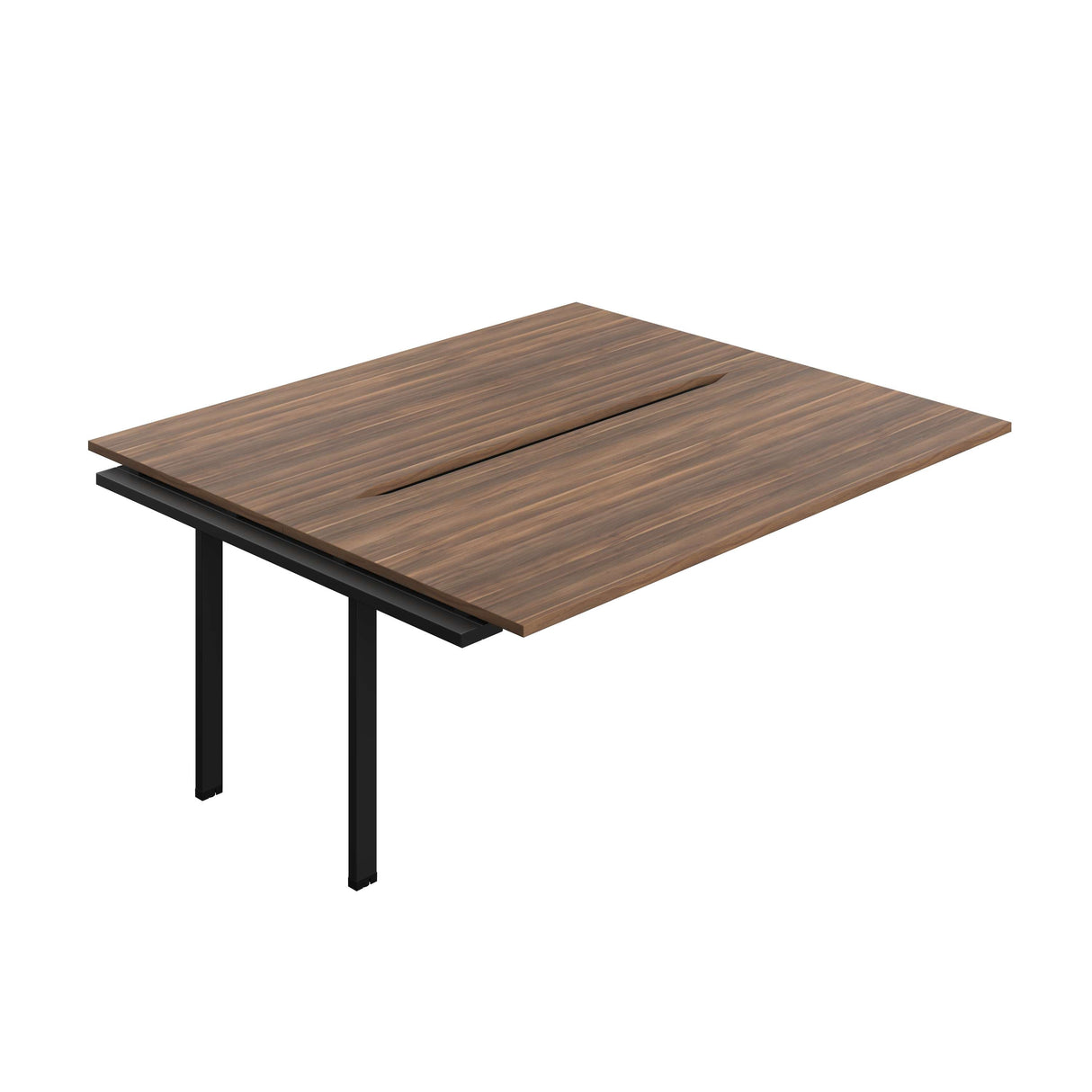 Synergy Bench Extension with Cut Out: 2 Person : 1800 | 800 | Dark Walnut/Black