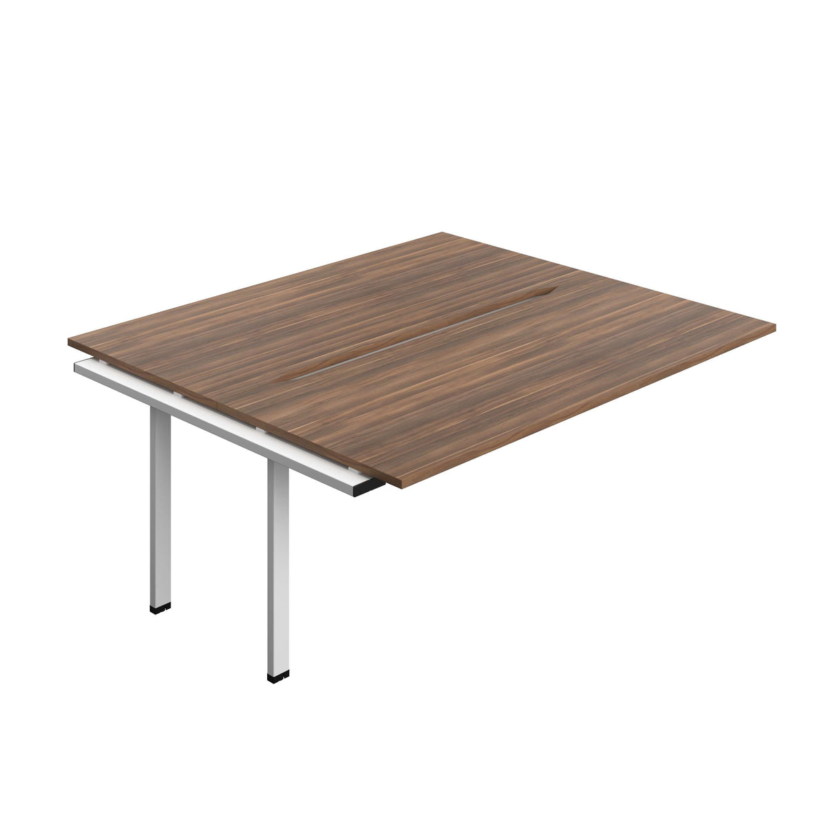 Synergy Bench Extension with Cut Out: 2 Person : 1800 | 800 | Dark Walnut/White