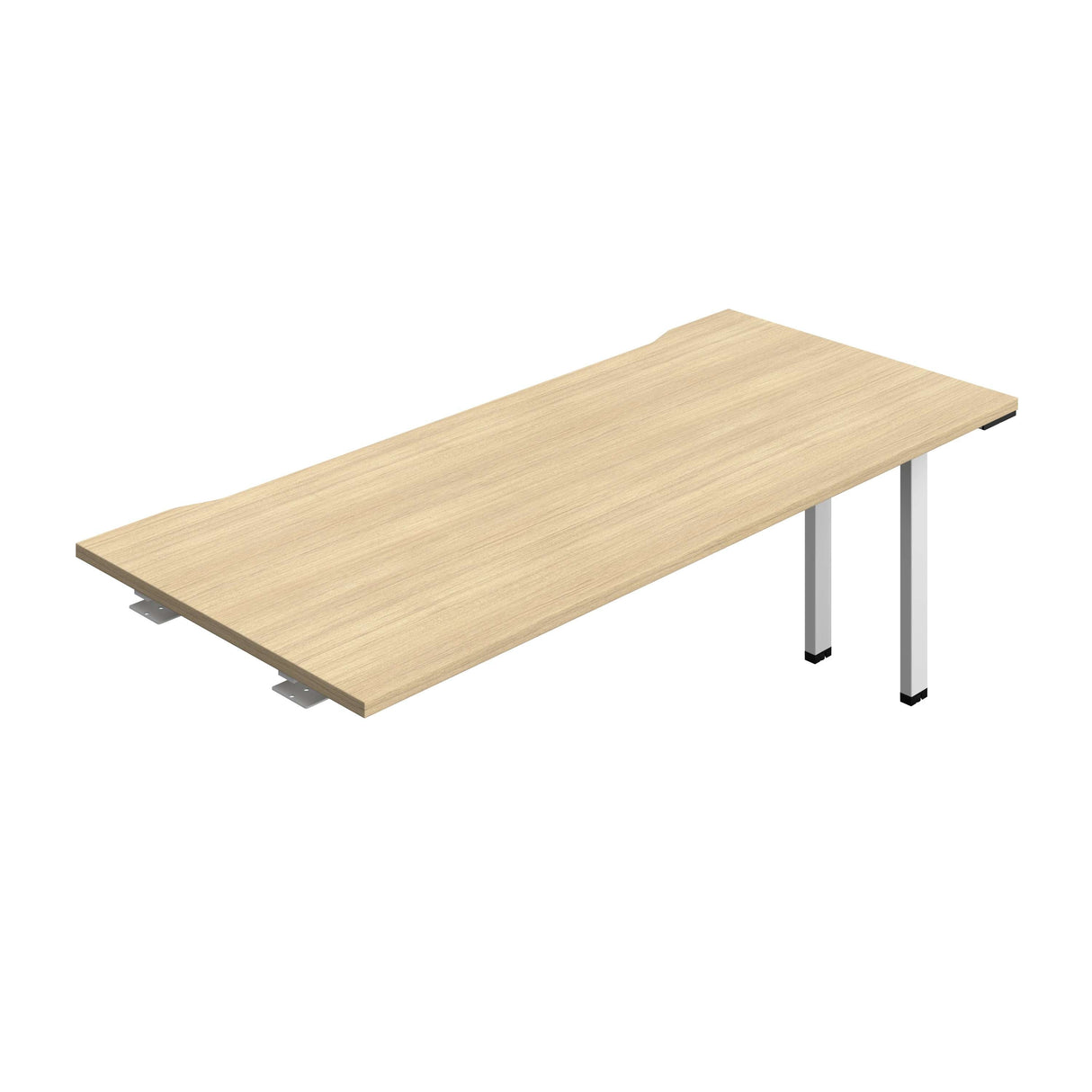 Synergy Bench Extension with Cut Out: 1 Person : 1800 | 800 | Nova Oak/White