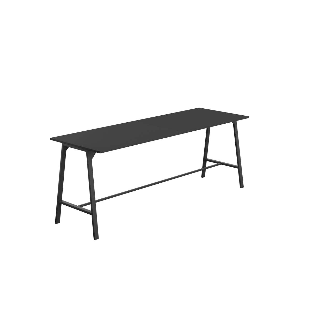 Titan High Maker Rectangular Table | 1500 X 1000 | Black/Sorano Oak