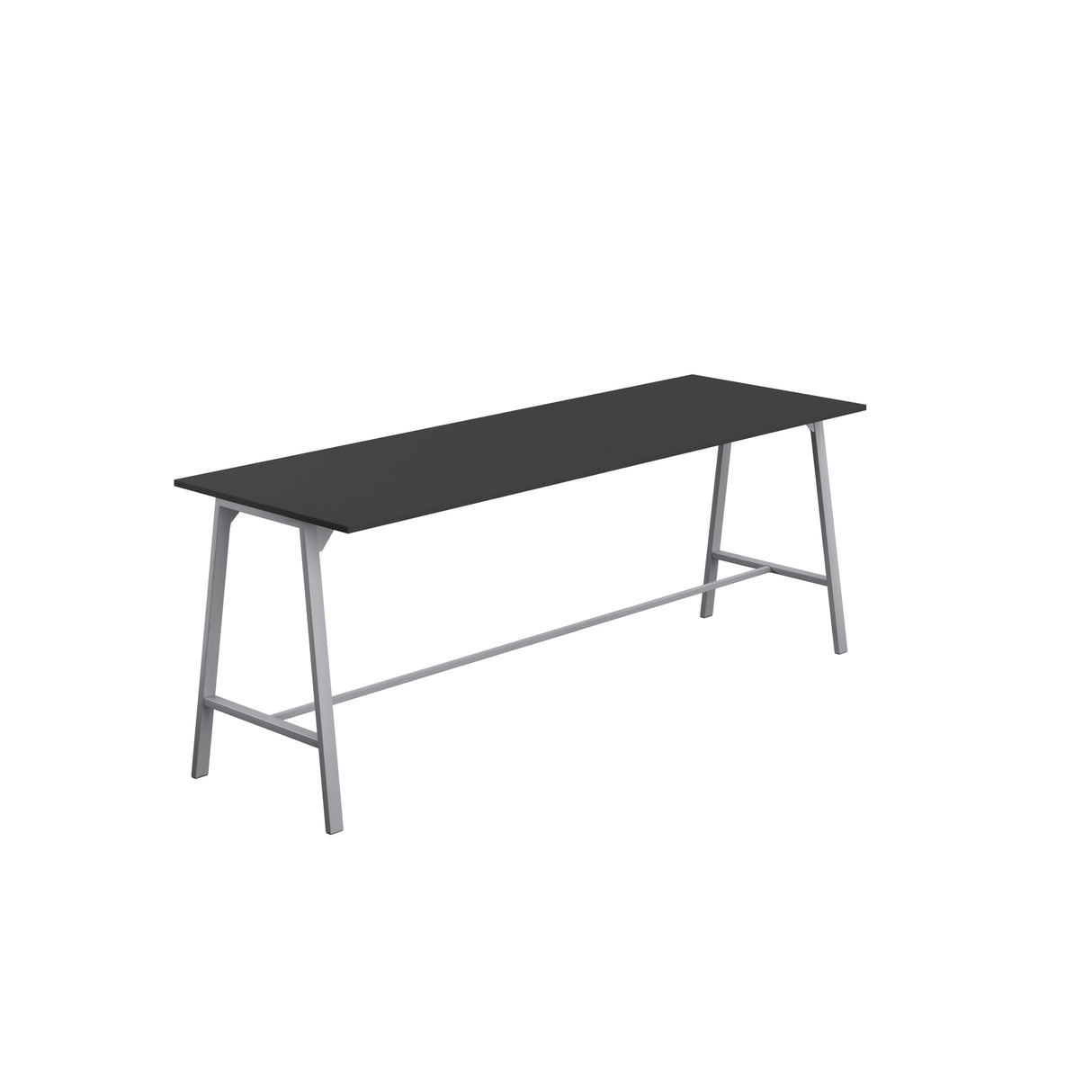Titan High Maker Rectangular Table | 1500 X 1000 | Black/Sorano Oak