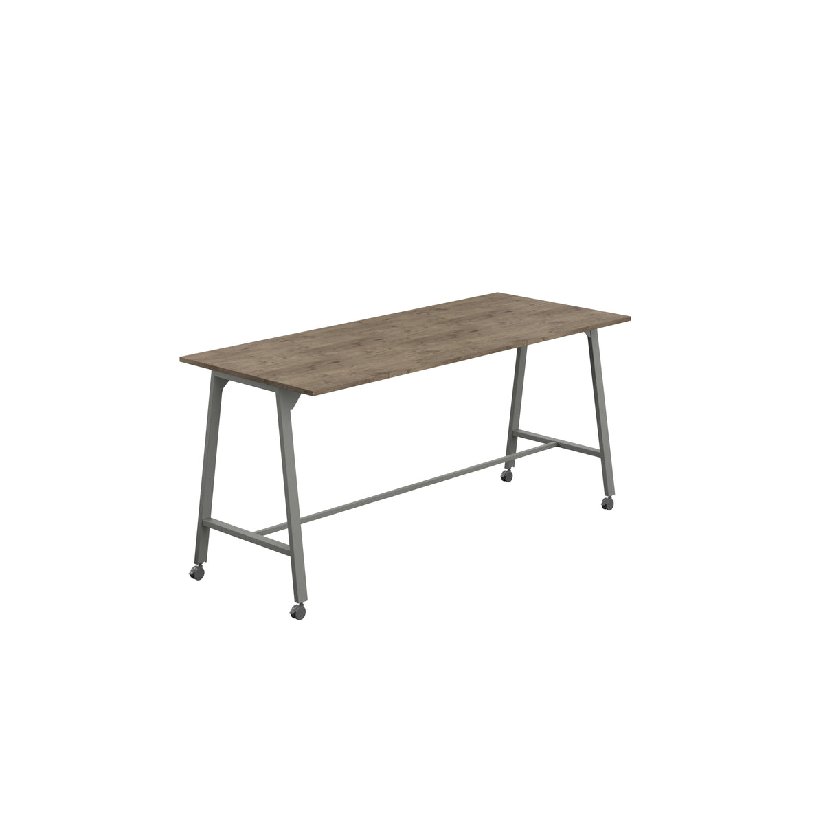 Titan Mobile High Maker Rectangular Table | 1200 X 1000 | White/Sorano Oak