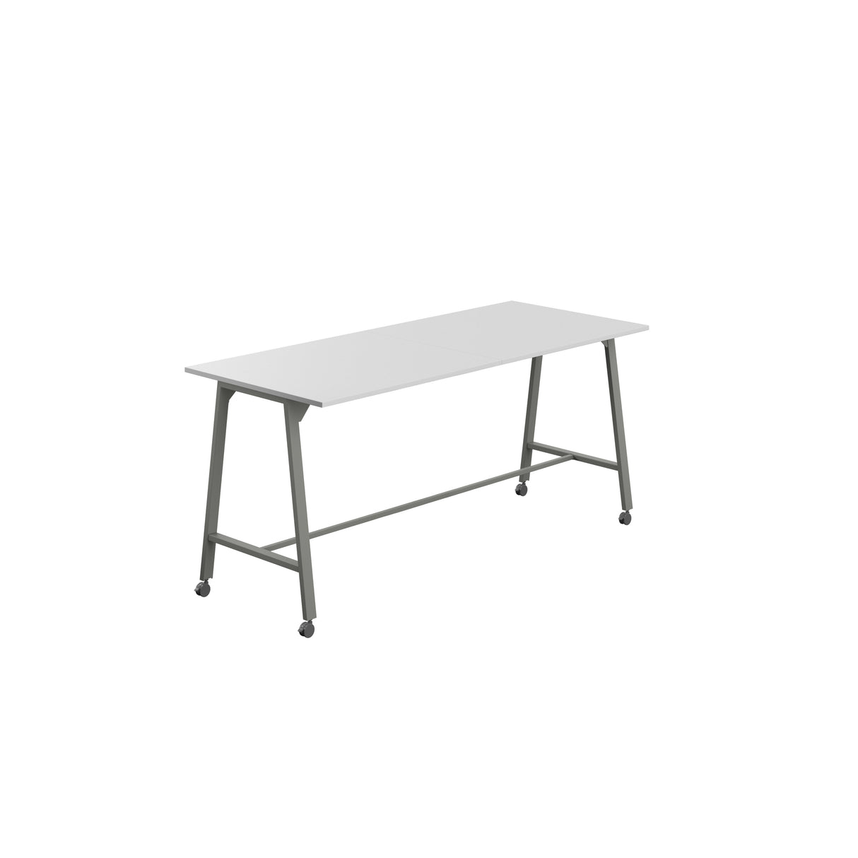 Titan Mobile High Maker Rectangular Table | 1200 X 1000 | White/Sorano Oak