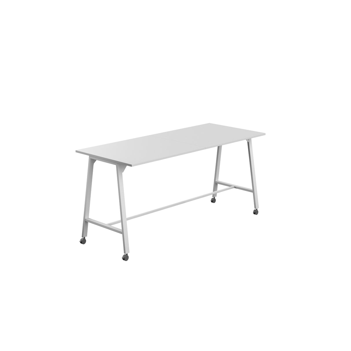 Titan Mobile High Maker Rectangular Table | 1200 X 1000 | White/Sorano Oak
