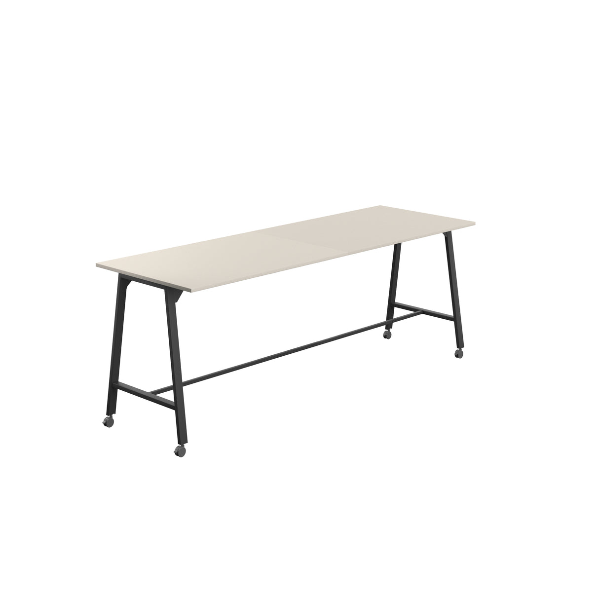 Titan Mobile High Maker Rectangular Table | 1200 X 1000 | White/Sorano Oak