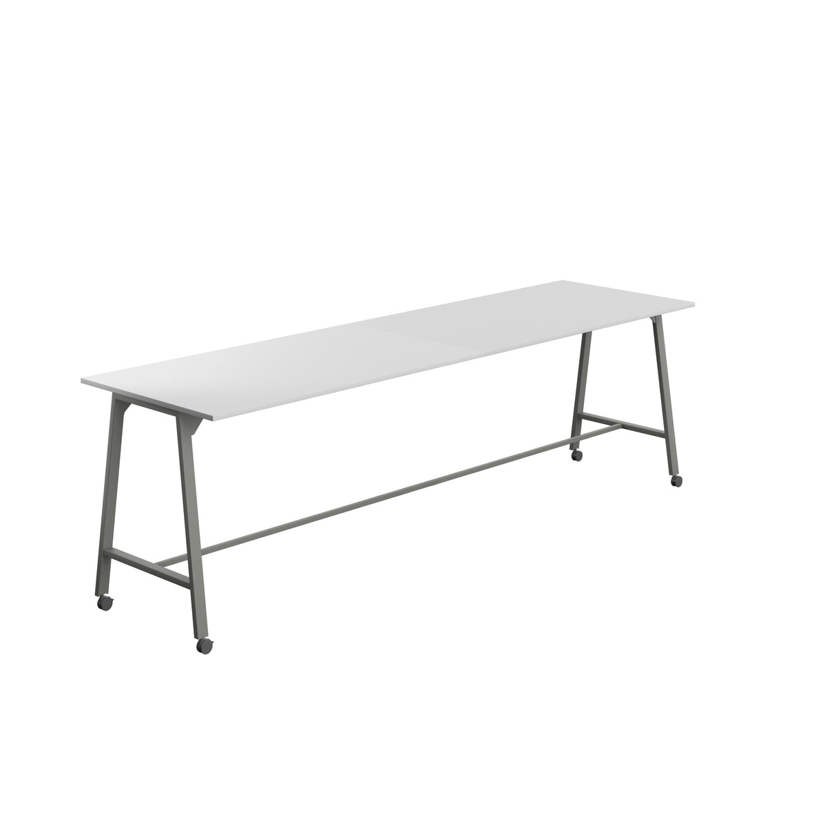 Titan Mobile High Maker Rectangular Table | 1200 X 1000 | White/Sorano Oak