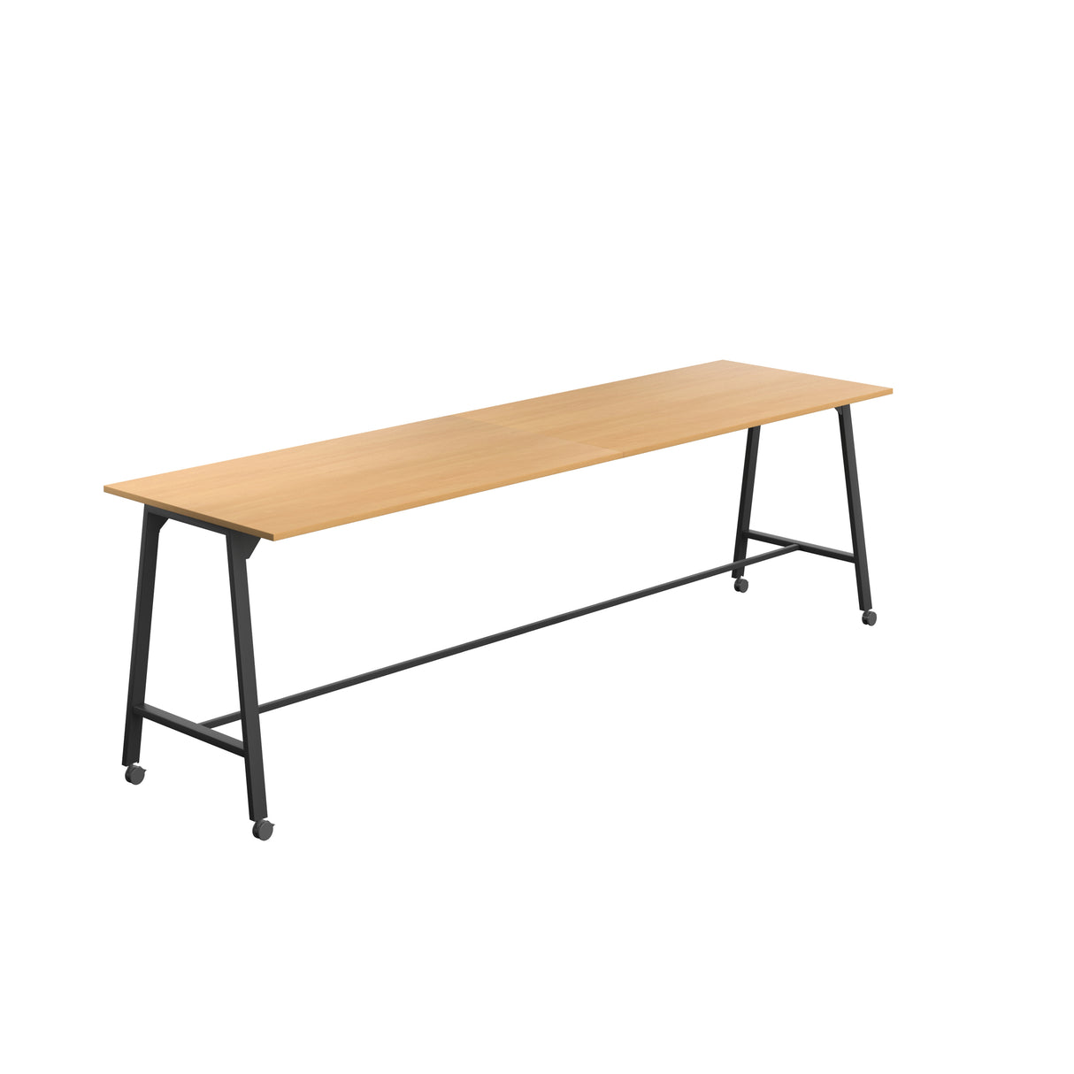 Titan Mobile High Maker Rectangular Table | 1200 X 1000 | White/Sorano Oak