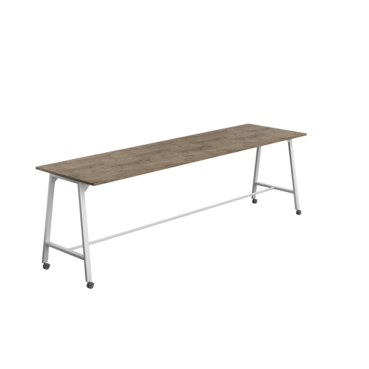 Titan Mobile High Maker Rectangular Table | 1200 X 1000 | White/Sorano Oak