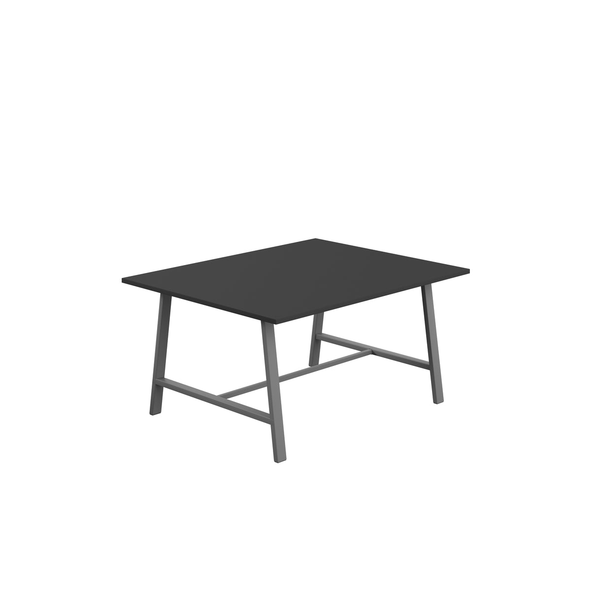Titan Low Maker Rectangular Table | 1500 X 1000 | Black/Sorano Oak