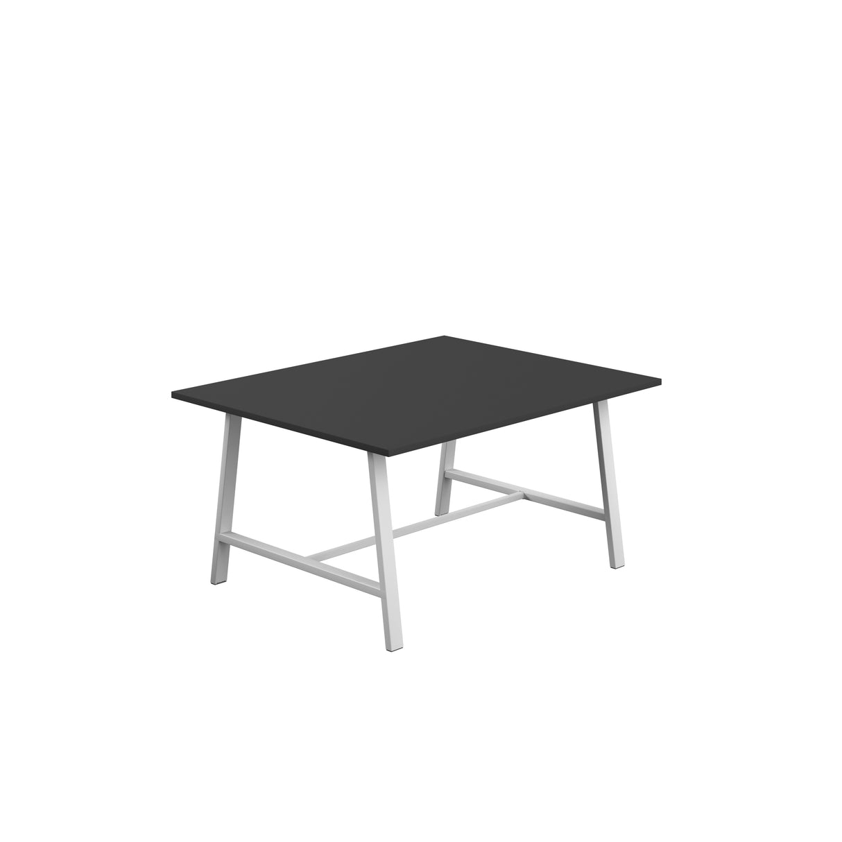 Titan Low Maker Rectangular Table | 1500 X 1000 | Black/Sorano Oak