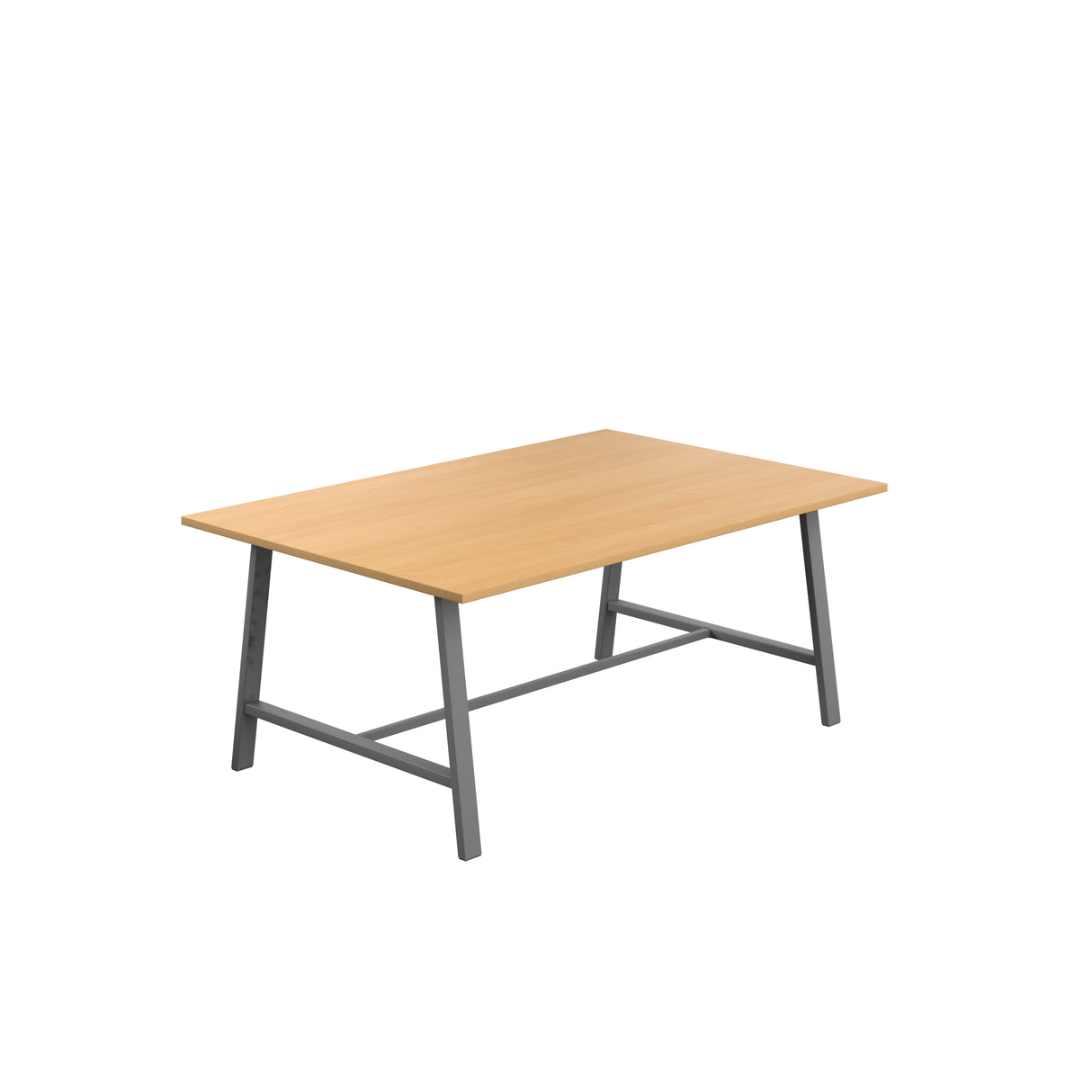 Titan Low Maker Rectangular Table | 1500 X 1000 | Black/Sorano Oak