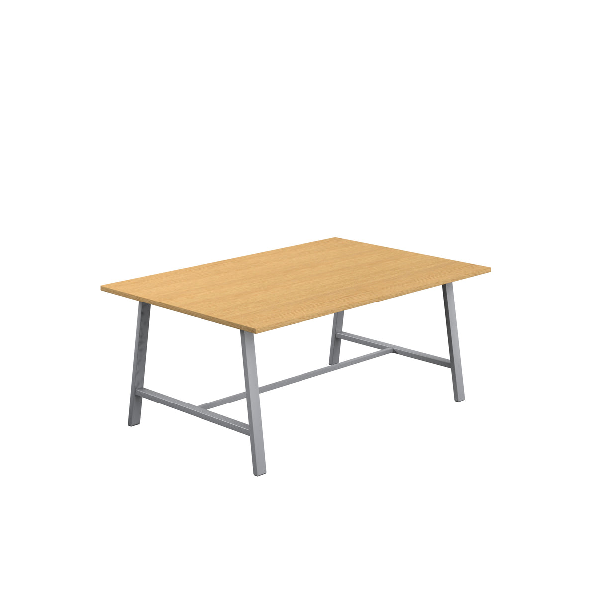 Titan Low Maker Rectangular Table | 1500 X 1000 | Black/Sorano Oak