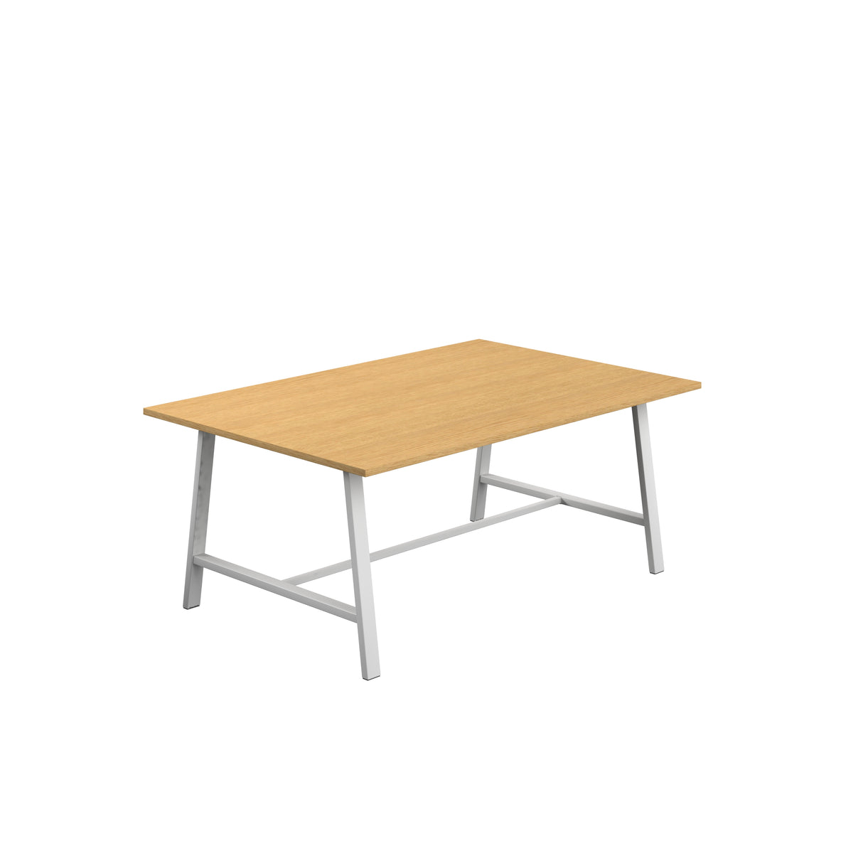 Titan Low Maker Rectangular Table | 1500 X 1000 | Black/Sorano Oak