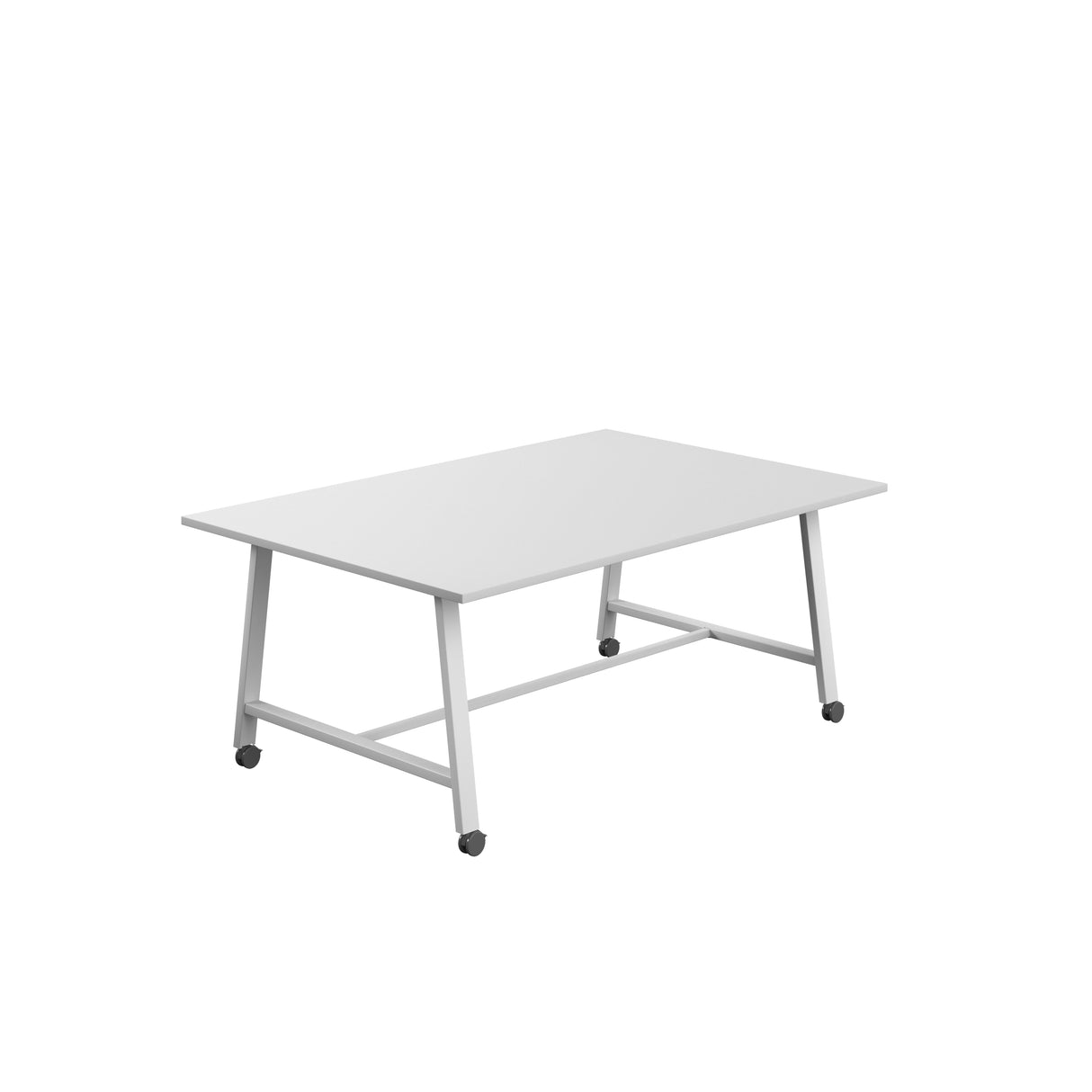 Titan Mobile Low Maker Rectangular Table | 1500 X 1000 | White/Anthracite