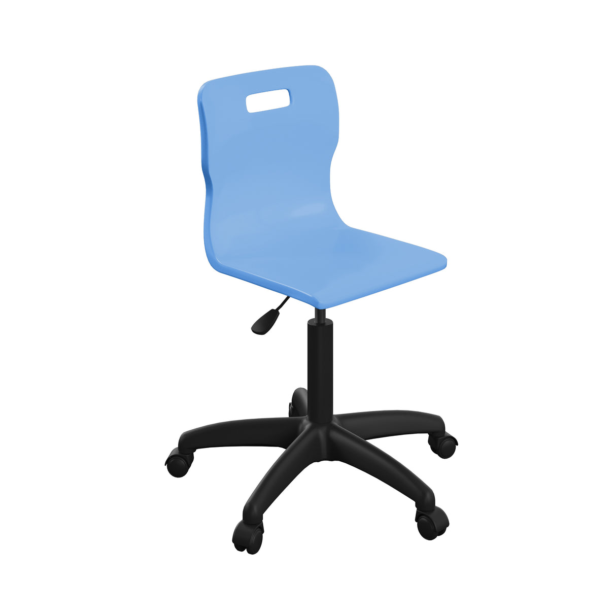 Sky Blue Adult Titan Swivel Chair With Black Base