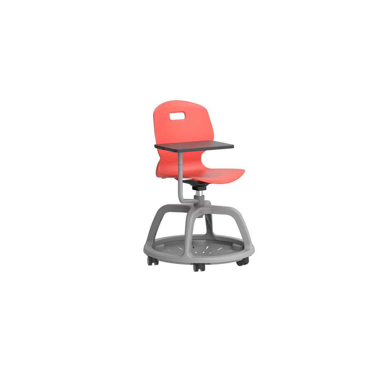 Arc Community Swivel Chair With Arm Tablet | Grey