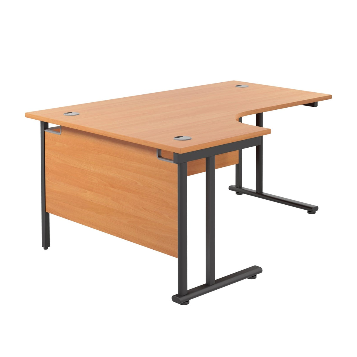 Twin Upright Left Hand Radial Desk