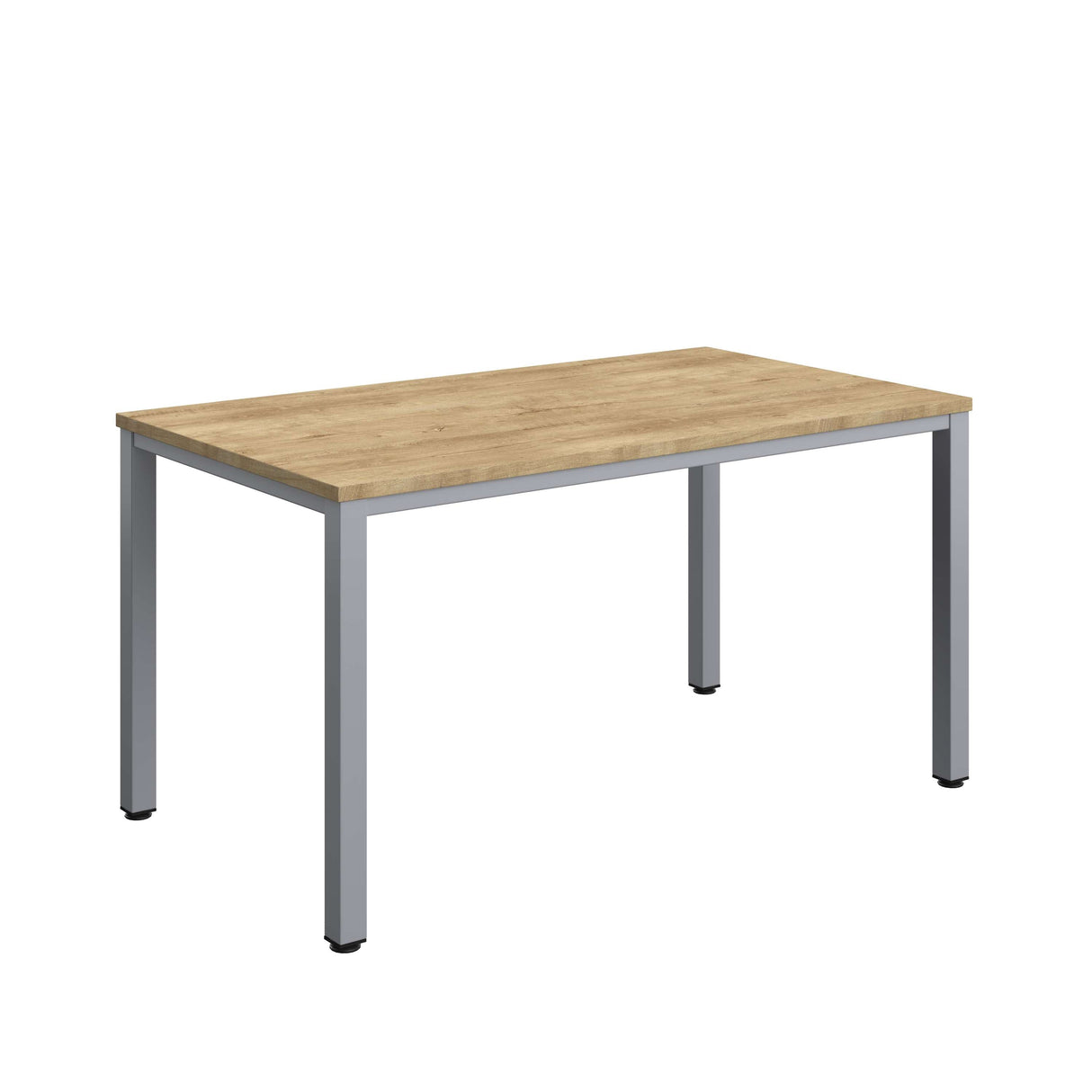 Fraction Infinity Rectangular Meeting Table | 1400 X 800 | Natural Nebraska Oak/Silver
