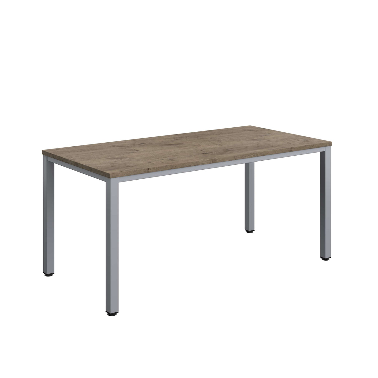 Fraction Infinity Rectangular Meeting Table | 1600 X 800 | Grey Nebraska Oak/Silver