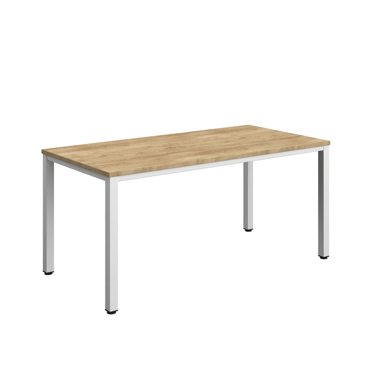 Fraction Infinity Rectangular Meeting Table | 1600 X 800 | Natural Nebraska Oak/White